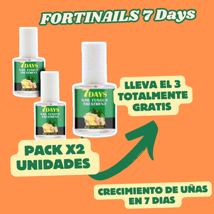 "FORTINAILS 7 DAYS Crecimiento y eliminacion de Hongos"